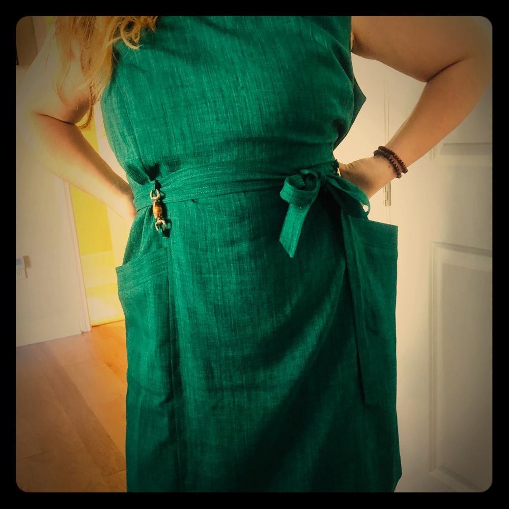 Ellen Tracy emerald green dress
